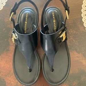 Ladies Tommy Hilfiger -size 9 wedge sandals